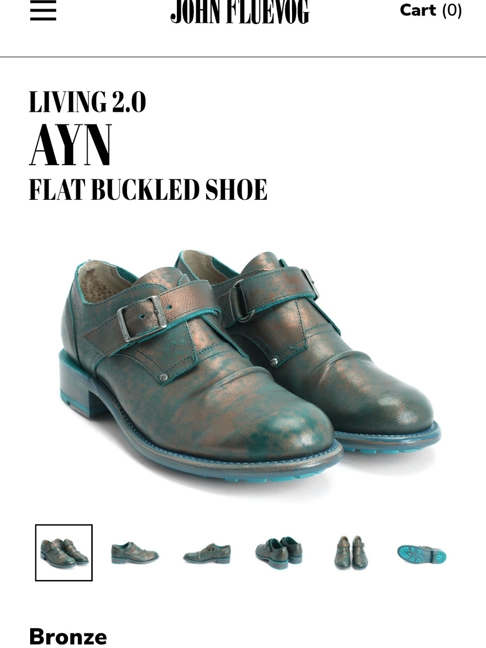 John FLuevog Metallic Green-Bronze Single Monk Strap Oxfords SIZE 7 - Picture 14 of 15
